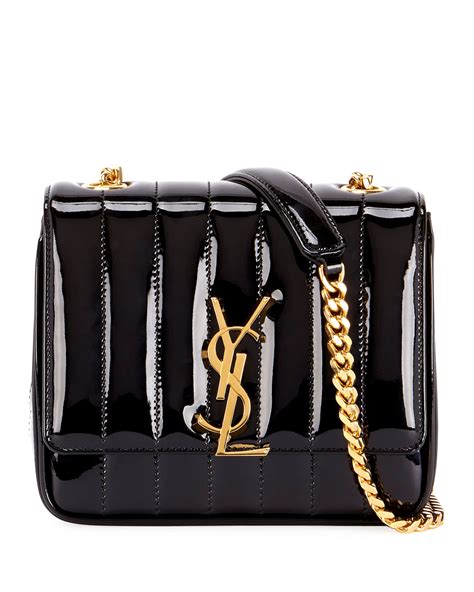 ysl vicky wallet on chain|Saint Laurent Vicky Monogram YSL North/South Quilted Patent .